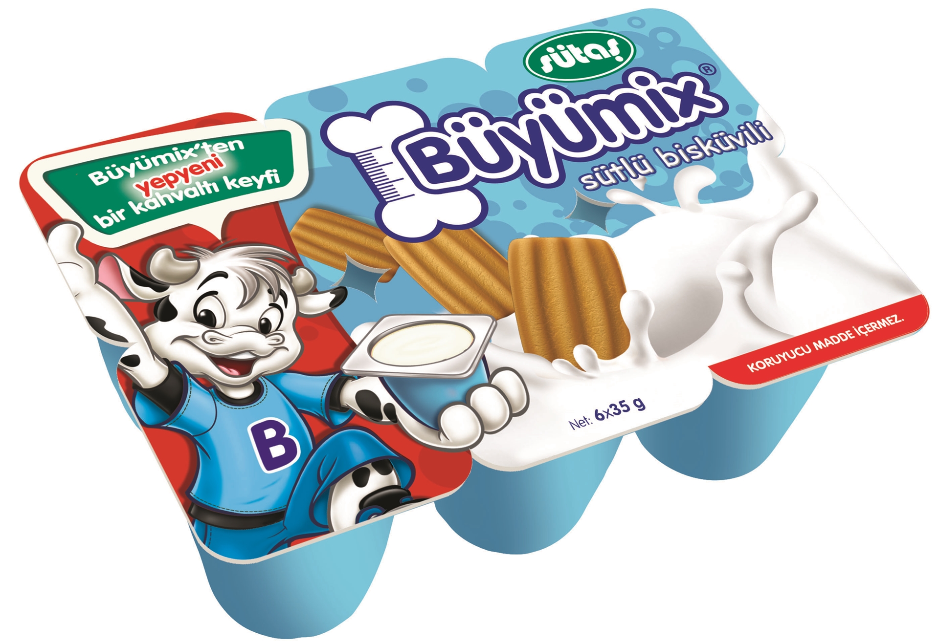 Sutas Buyumix 40gr X 6li Sutlu Biskuvili